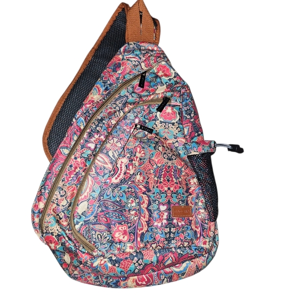 BAOSHA Floral Pattern Sling Backpack - Picture 2 of 7